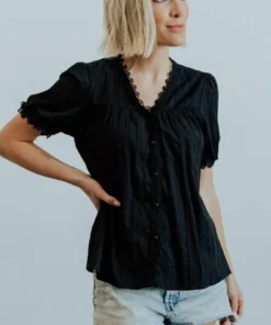 HAY Boho Sloane Button Top | Black 13 HAY Boho Sloane Button Top | Black