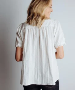 HAY Tops Sloane Button Top | White
