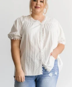 HAY Tops Sloane Button Top | White