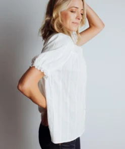 HAY Tops Sloane Button Top | White