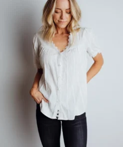 HAY Tops Sloane Button Top | White