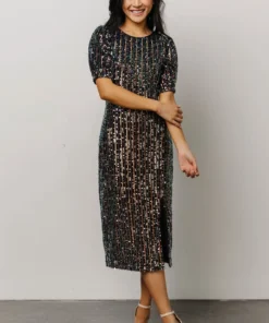 SL Dresses Socorro Sequin Midi Dress | Black 15 SL Dresses Socorro Sequin Midi Dress | Black