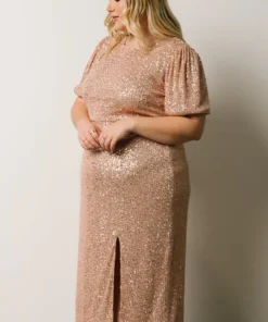 SL Socorro Sequin Midi Dress | Champagne