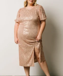 SL Socorro Sequin Midi Dress | Champagne