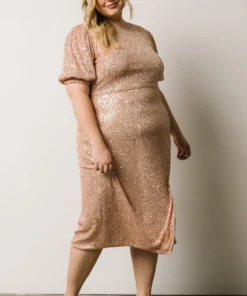 SL Socorro Sequin Midi Dress | Champagne