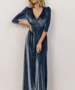 BB Custom Sofia Velvet Maxi Dress | Blue Dresses