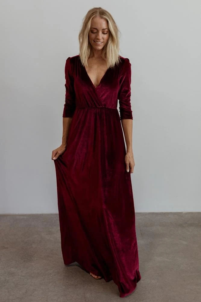 BB Custom Sofia Velvet Maxi Dress | Mulberry 3 BB Custom Sofia Velvet Maxi Dress | Mulberry