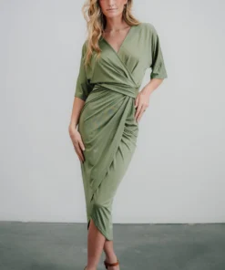 DD Dresses Solana Ruched Dress | Dusty Sage