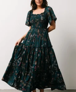 BB Custom Southampton Smocked Maxi Dress | Jade Blossom Dresses