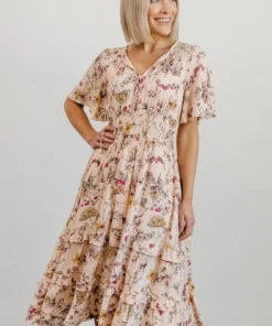 BB Custom Spell Boho Midi Dress | Blush Floral