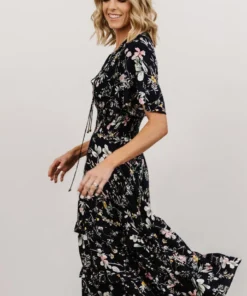 BB Custom Dresses Spell Boho Midi Dress | Navy Floral