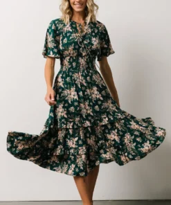 BB Custom Spell Boho Midi Dress | Topaz + Blush Floral