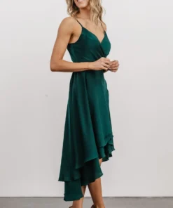 BB Custom Dresses Steffi Tulip Wrap Dress | Emerald 11 BB Custom Dresses Steffi Tulip Wrap Dress | Emerald