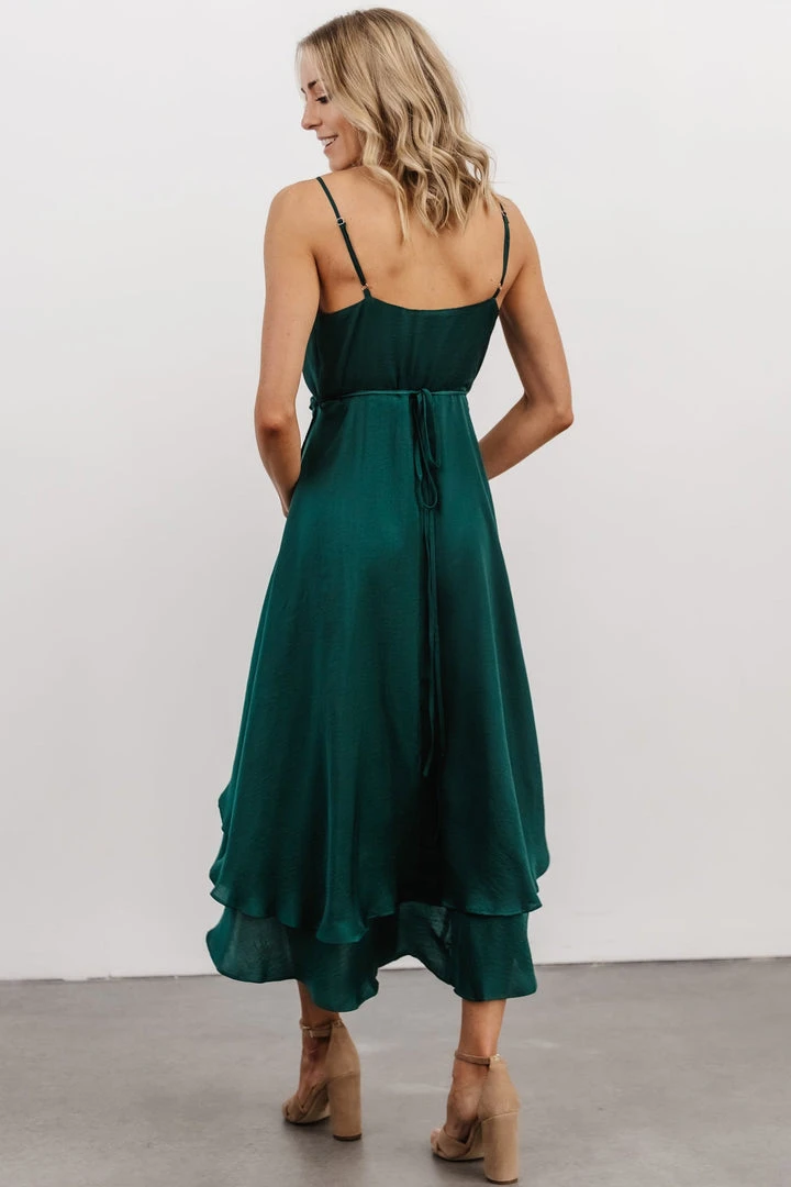 BB Custom Dresses Steffi Tulip Wrap Dress | Emerald 6 BB Custom Dresses Steffi Tulip Wrap Dress | Emerald