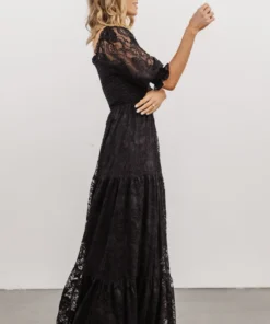 BB Custom Stella Smocked Lace Maxi Dress | Black Dresses 18 BB Custom Stella Smocked Lace Maxi Dress | Black Dresses