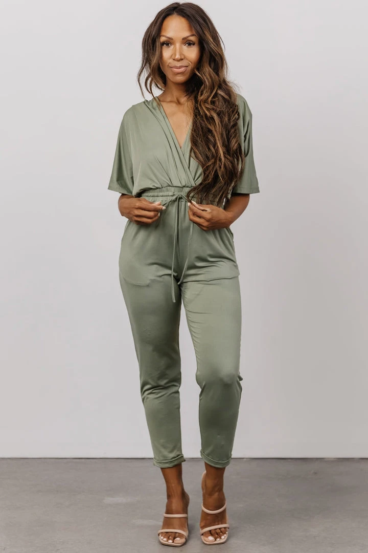 DD Jumpsuits Stevie Ankle Jumpsuit | Dusty Sage 4 DD Jumpsuits Stevie Ankle Jumpsuit | Dusty Sage