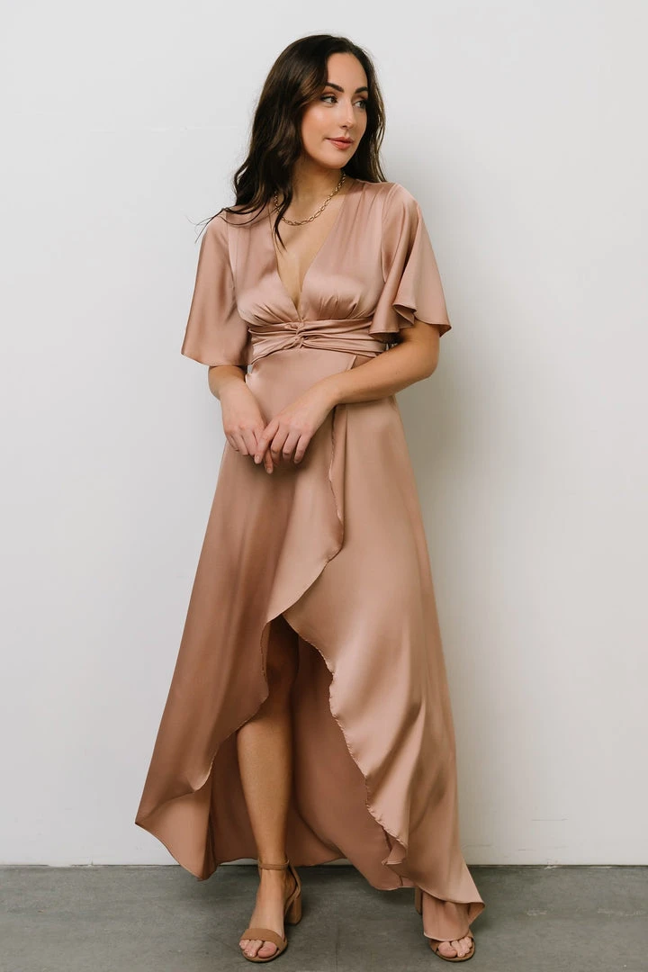DD Stina Satin Maxi Dress | Champagne 5 DD Stina Satin Maxi Dress | Champagne