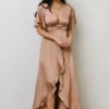 DD Stina Satin Maxi Dress | Champagne