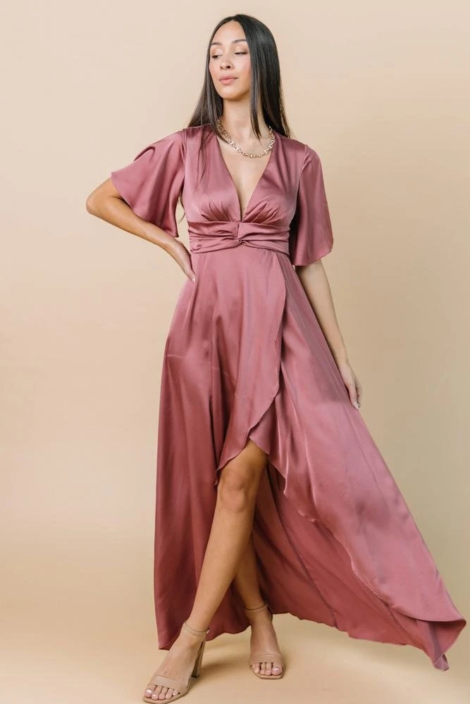 DD Stina Satin Maxi Dress | Dark Rose Dresses 5 DD Stina Satin Maxi Dress | Dark Rose Dresses