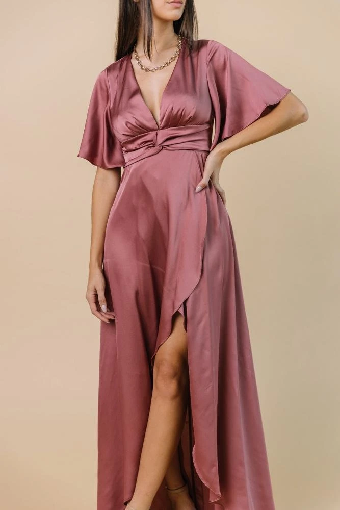 DD Stina Satin Maxi Dress | Dark Rose Dresses 4 DD Stina Satin Maxi Dress | Dark Rose Dresses