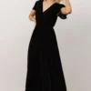 BB Custom Dresses Sulzen Velvet Maxi Dress | Black
