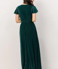 BB Custom Dresses Sulzen Velvet Maxi Dress | Deep Topaz