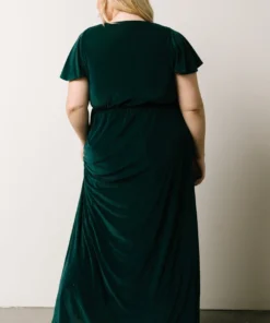 BB Custom Dresses Sulzen Velvet Maxi Dress | Deep Topaz