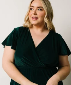 BB Custom Dresses Sulzen Velvet Maxi Dress | Deep Topaz