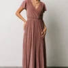 BB Custom Sulzen Velvet Maxi Dress | Rose