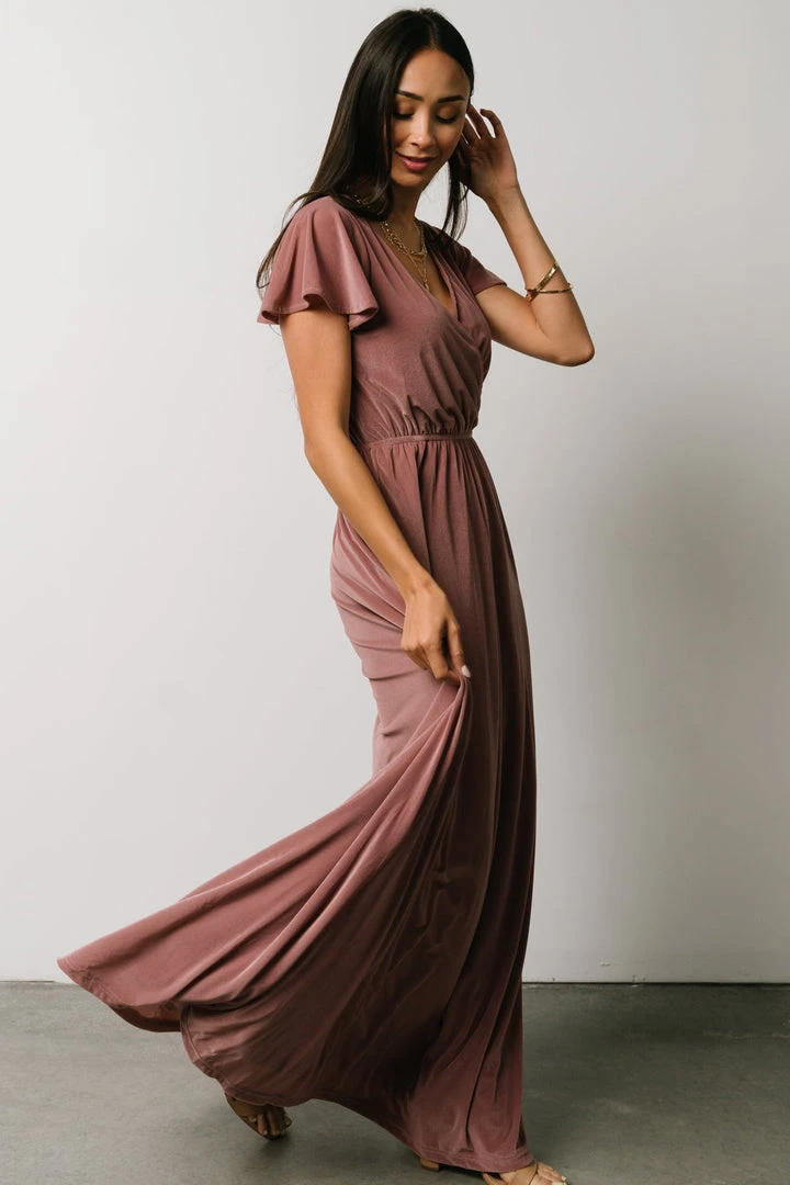 BB Custom Sulzen Velvet Maxi Dress | Rose 5 BB Custom Sulzen Velvet Maxi Dress | Rose