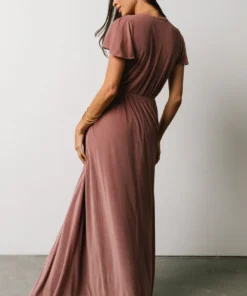BB Custom Sulzen Velvet Maxi Dress | Rose