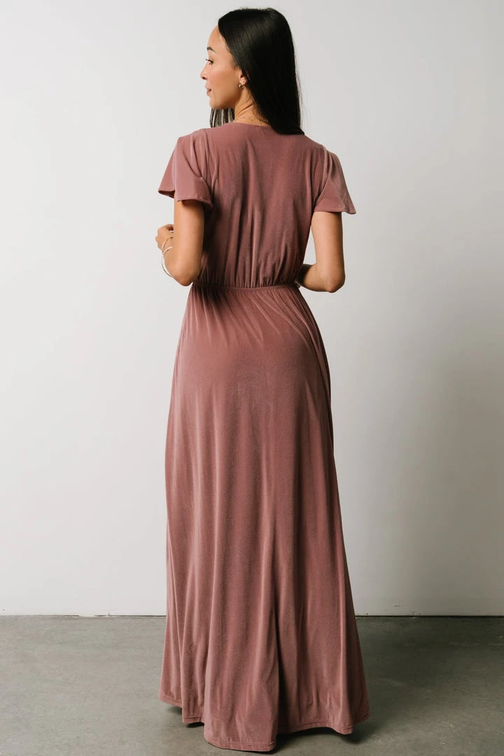 BB Custom Sulzen Velvet Maxi Dress | Rose 3 BB Custom Sulzen Velvet Maxi Dress | Rose