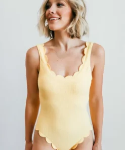 BJB Sunshine Scalloped One Piece | Yellow Swim 13 BJB Sunshine Scalloped One Piece | Yellow Swim