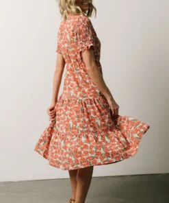 HAY Suzette Smocked Midi Dress | Coral Floral Dresses 10 HAY Suzette Smocked Midi Dress | Coral Floral Dresses