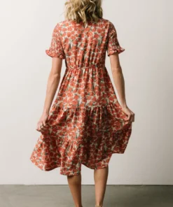 HAY Suzette Smocked Midi Dress | Coral Floral Dresses 9 HAY Suzette Smocked Midi Dress | Coral Floral Dresses