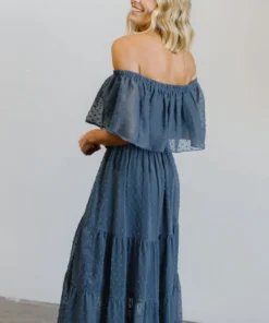 BB Custom Dresses Swiss Dot Maxi Dress | Blue 11 BB Custom Dresses Swiss Dot Maxi Dress | Blue