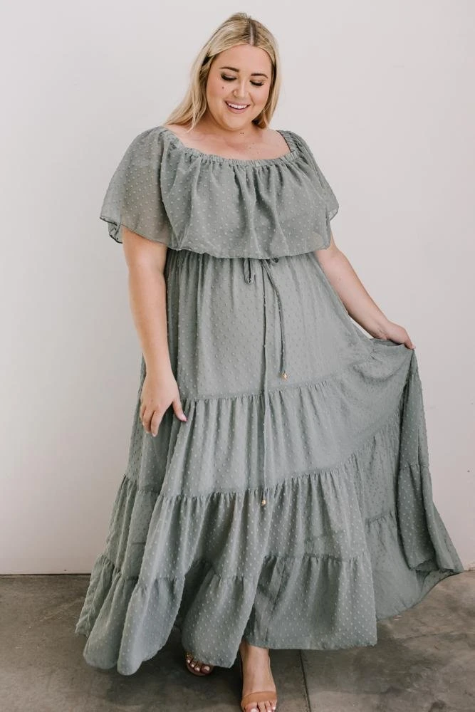 BB Custom Dresses Swiss Dot Maxi Dress | Sage 4 BB Custom Dresses Swiss Dot Maxi Dress | Sage