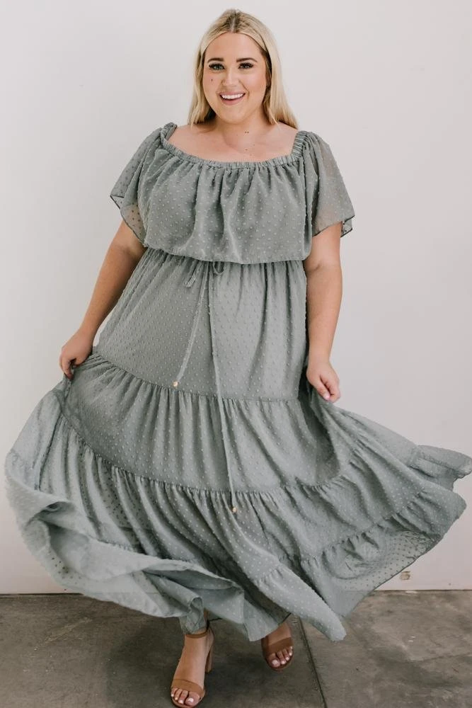BB Custom Dresses Swiss Dot Maxi Dress | Sage 10 BB Custom Dresses Swiss Dot Maxi Dress | Sage