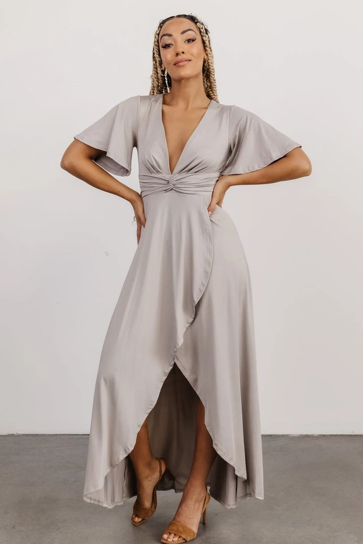 DD Sybil Maxi Dress | Light Gray Dresses 1 DD Sybil Maxi Dress | Light Gray Dresses