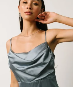 SL Sydney Satin Gown | Dusty Blue Dresses 21 SL Sydney Satin Gown | Dusty Blue Dresses