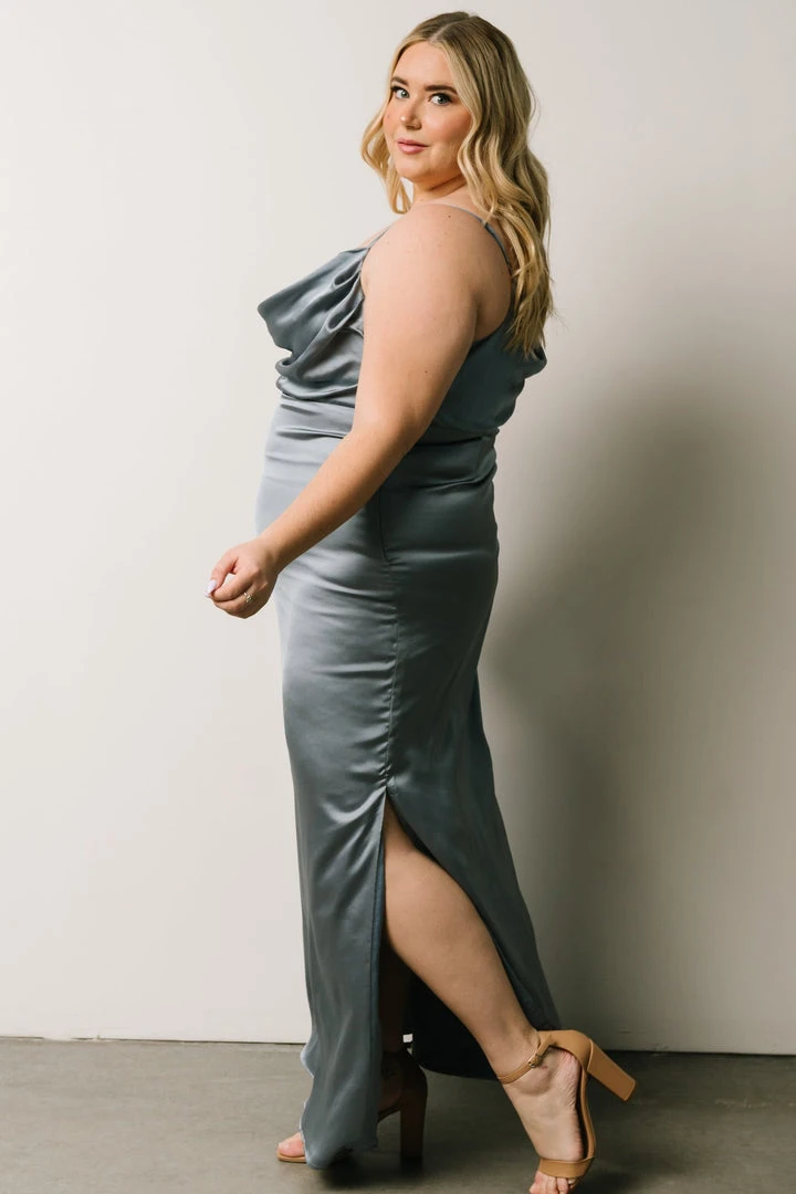 SL Sydney Satin Gown | Dusty Blue Dresses 12 SL Sydney Satin Gown | Dusty Blue Dresses