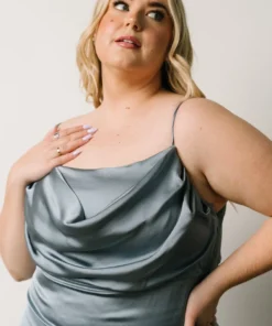 SL Sydney Satin Gown | Dusty Blue Dresses 29 SL Sydney Satin Gown | Dusty Blue Dresses