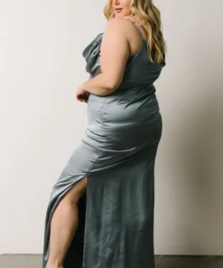 SL Sydney Satin Gown | Dusty Blue Dresses 27 SL Sydney Satin Gown | Dusty Blue Dresses