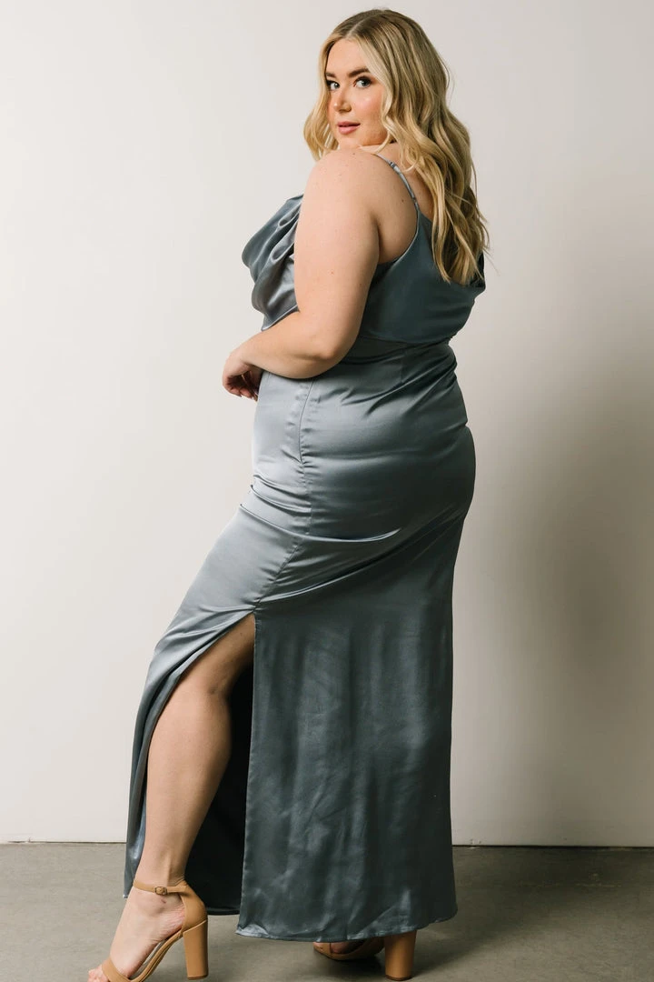 SL Sydney Satin Gown | Dusty Blue Dresses 13 SL Sydney Satin Gown | Dusty Blue Dresses