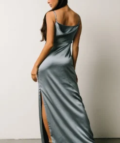 SL Sydney Satin Gown | Dusty Blue Dresses 20 SL Sydney Satin Gown | Dusty Blue Dresses