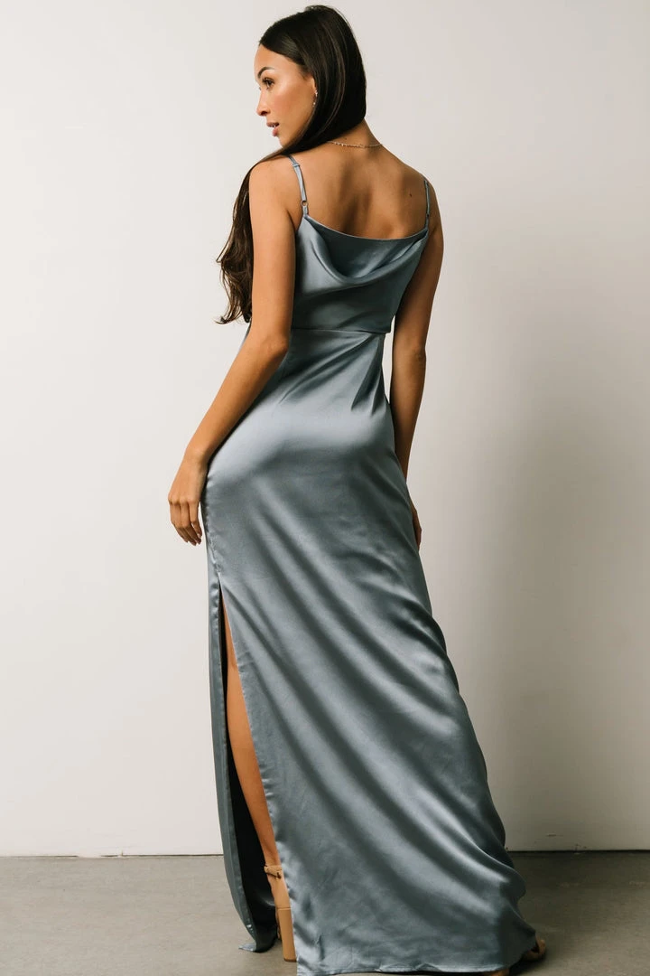 SL Sydney Satin Gown | Dusty Blue Dresses 6 SL Sydney Satin Gown | Dusty Blue Dresses