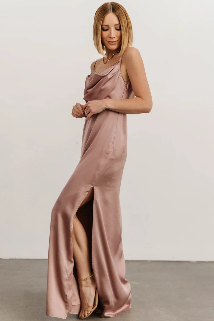 SL Sydney Satin Gown | Dusty Mauve 3 SL Sydney Satin Gown | Dusty Mauve