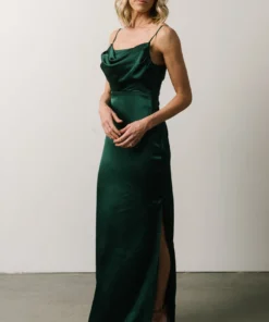 SL Sydney Satin Gown | Emerald