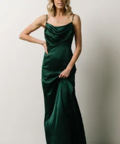 SL Sydney Satin Gown | Emerald 13 SL Sydney Satin Gown | Emerald