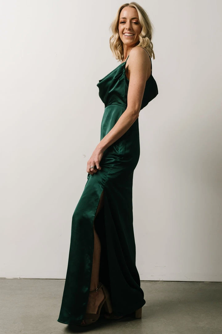 SL Sydney Satin Gown | Emerald 3 SL Sydney Satin Gown | Emerald
